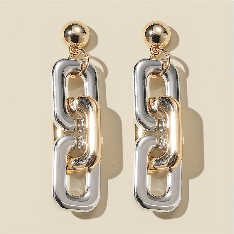 Minimalist Geometric Hoop Earrings Durable Metal Timeless Accessory